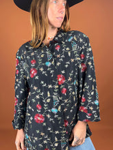 Load image into Gallery viewer, VTG 70&#39;s/80&#39;s Black &amp; Floral Embroidered Jacket 16