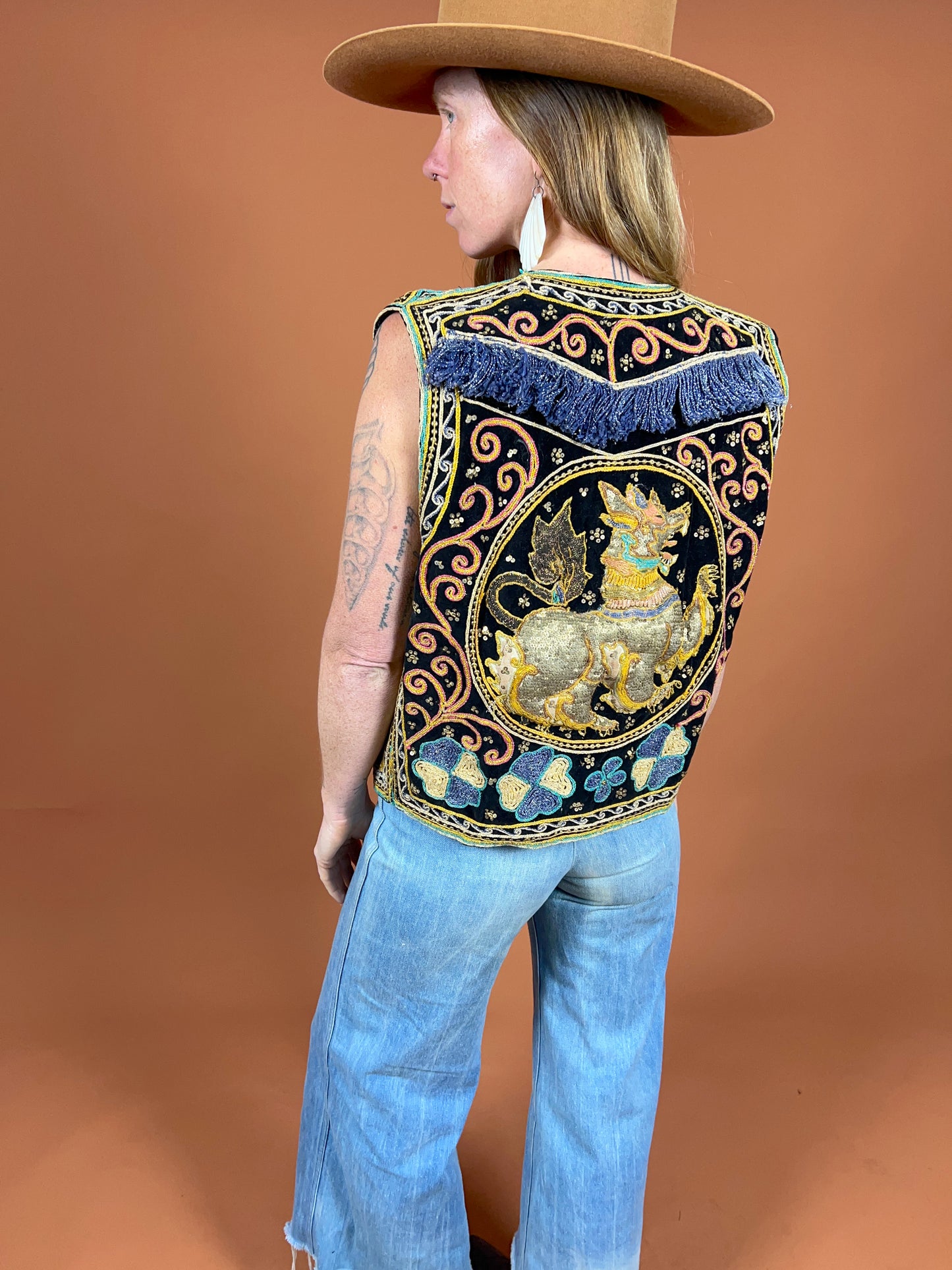 VINTAGE Kalaga Heavily Embroidered Vest 14