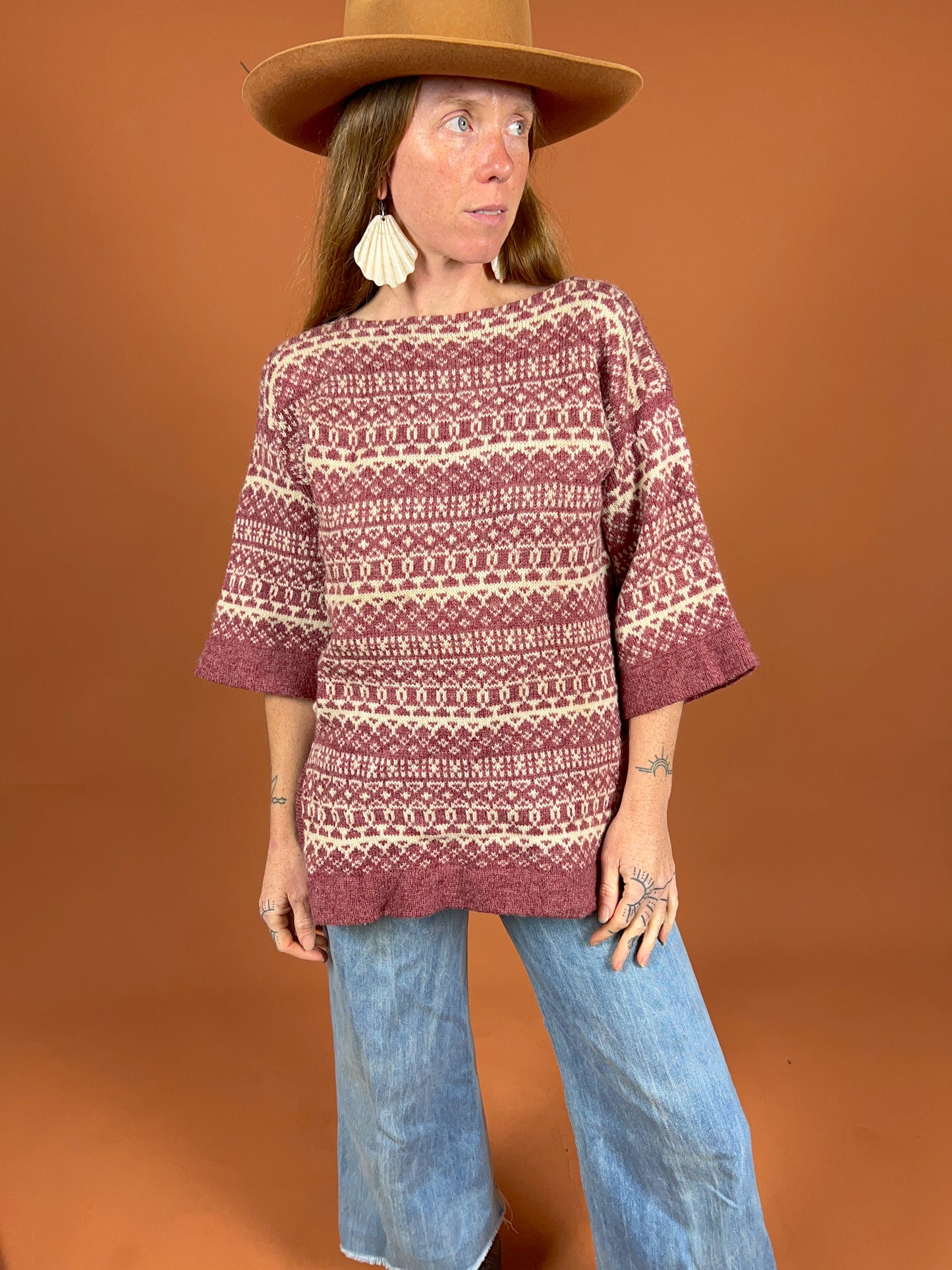 VINTAGE 60's Scottish Knit Wool Jumper 10-12