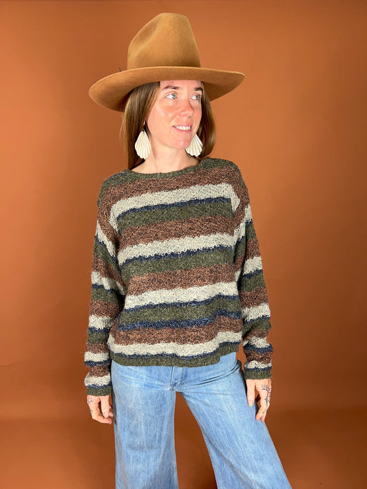 VINTAGE 80's Stripe Jumper 12