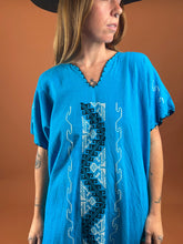 Load image into Gallery viewer, VTG 70&#39;s/80&#39;s Woven Cotton Tribal Dress 12-14