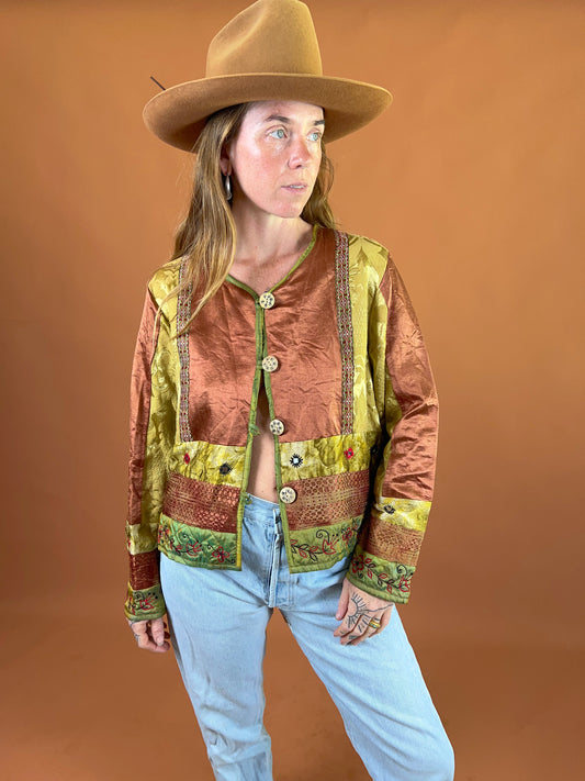 VINTAGE 70's/80's Patchwork Jacket 12