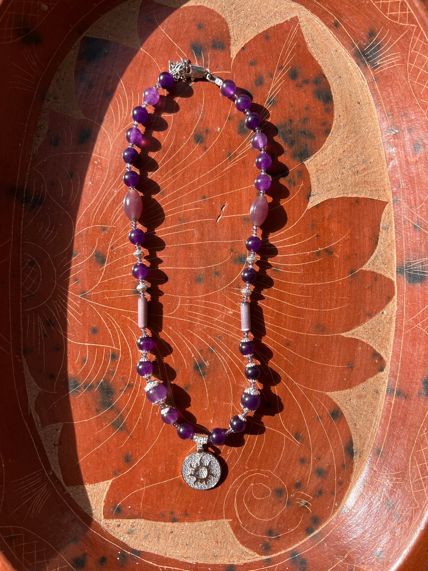 Moon Rae Amethyst Cats Eye Necklace