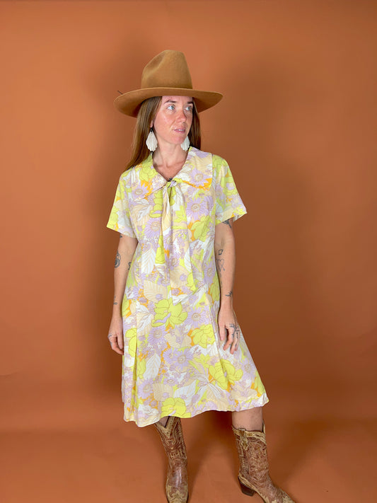 VINTAGE 60's Midi Dress 12-14