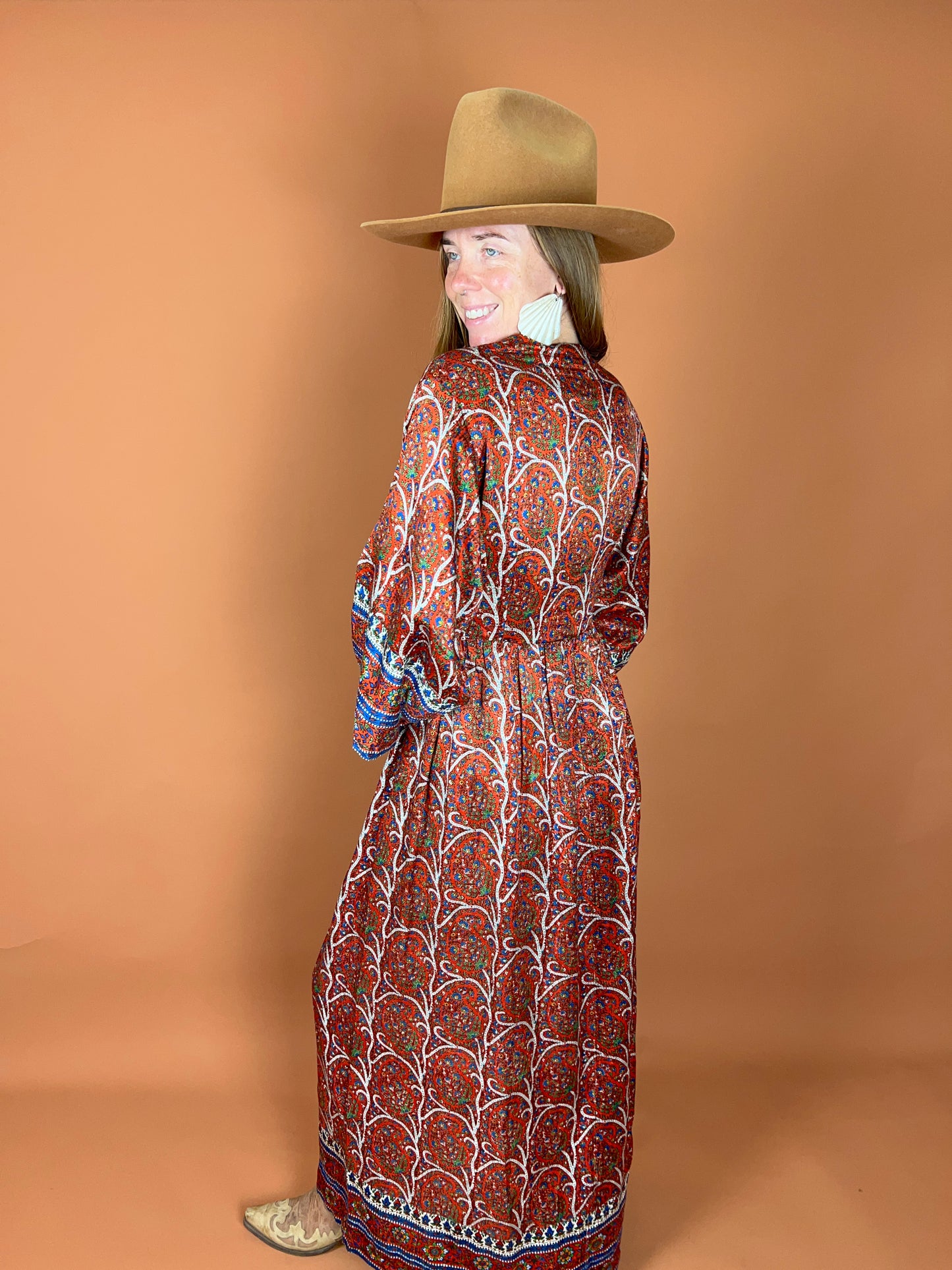 VINTAGE 60's Sanger Harris Maxi Dress 12