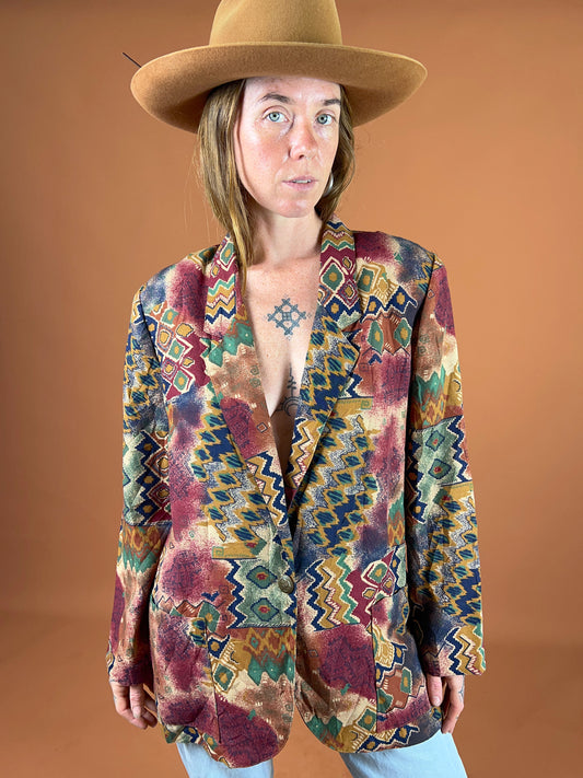 VINTAGE 60's Printed Lightweight Jacket 12