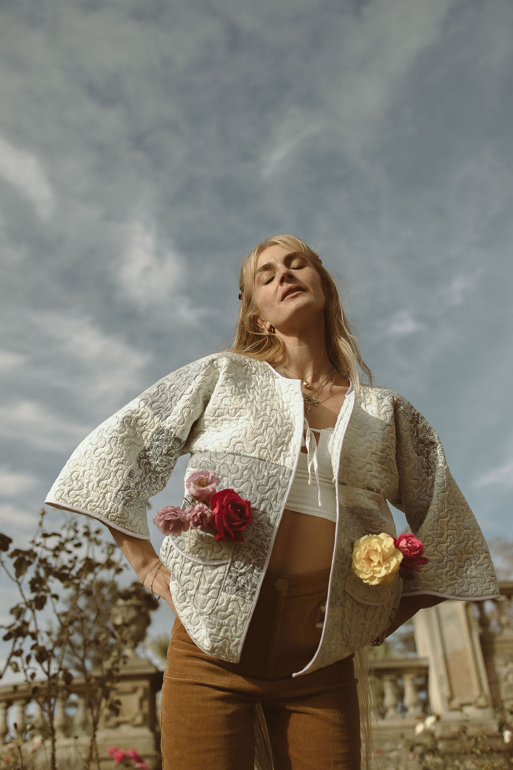 SECOND SHINE SLOW FASHION Up-cycled Quilt Jacket 8-10
