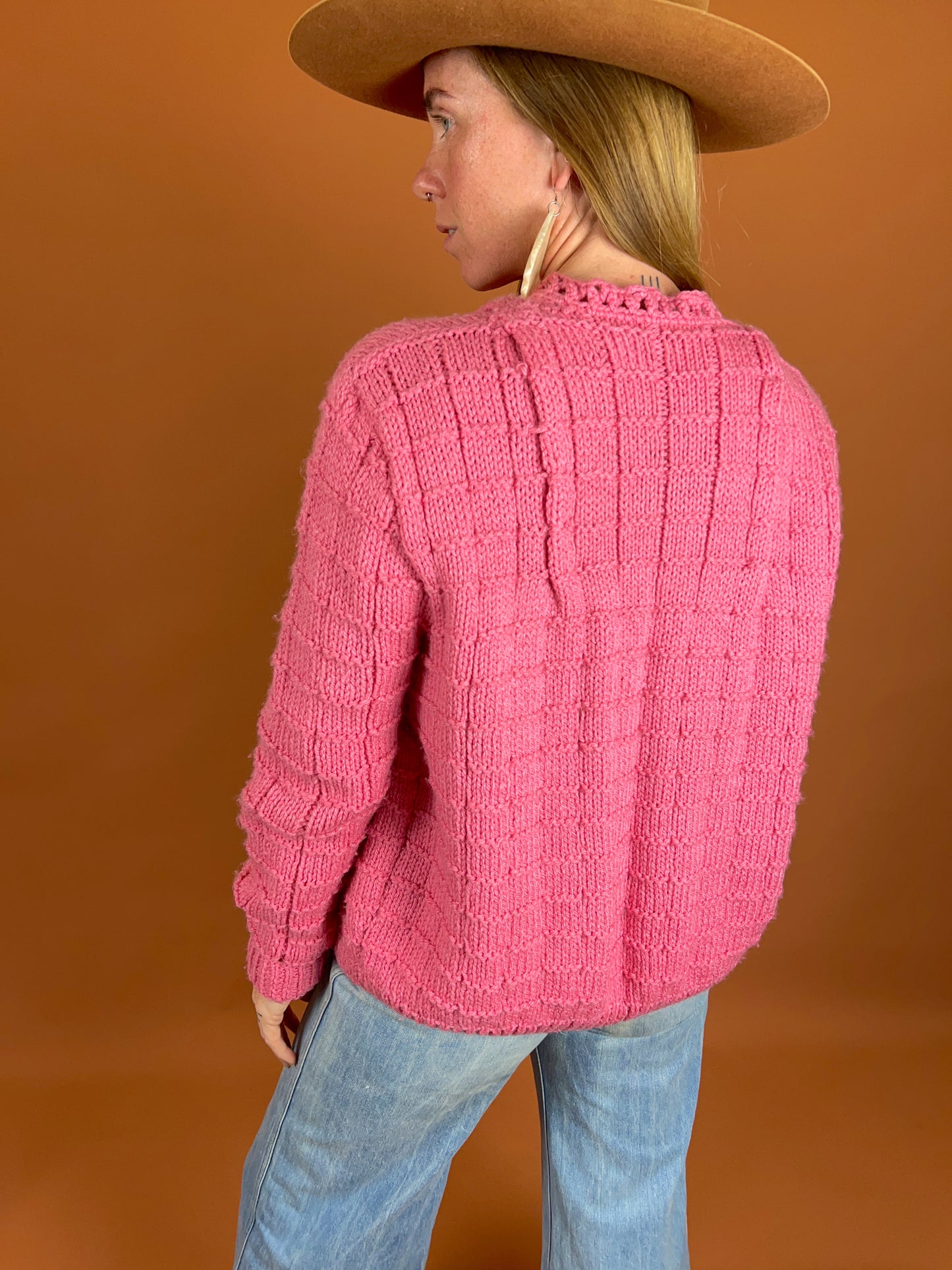 VINTAGE 70's Handmade Knit Cardigan 12