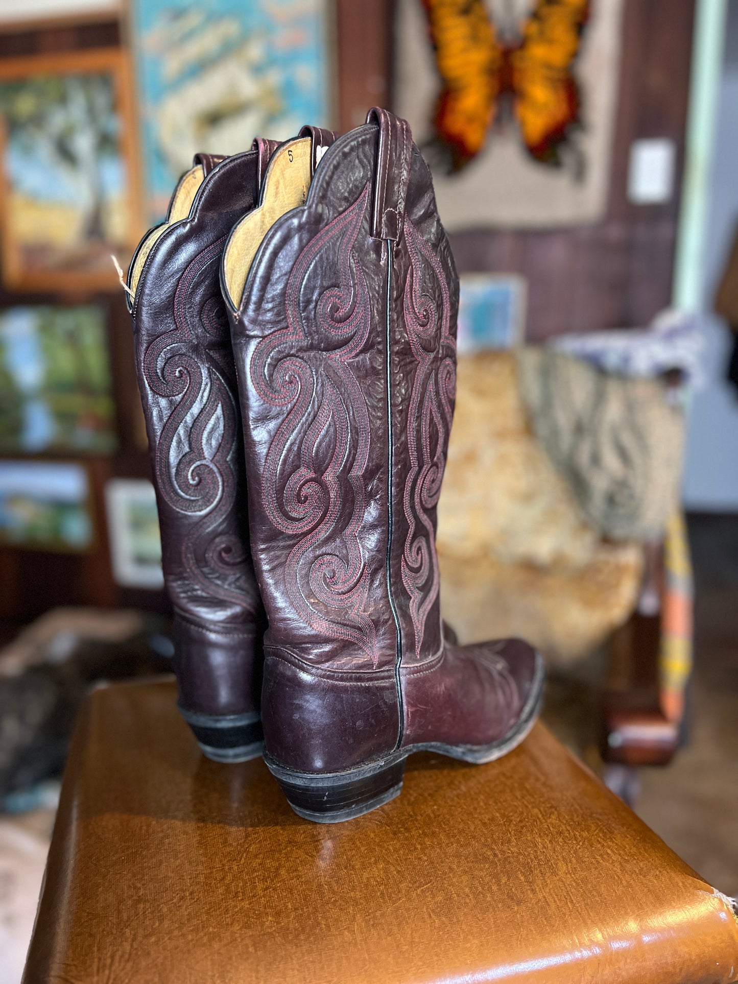 VINTAGE Cowboy Boots 7.5/38