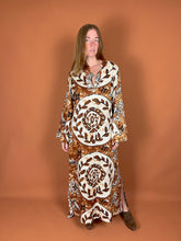 Load image into Gallery viewer, VTG 70&#39;s Printed Kaftan Maxi Dress 12-14