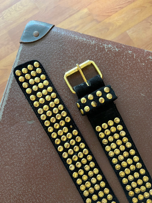 VTG 80's Suede Studded Belt 12-14
