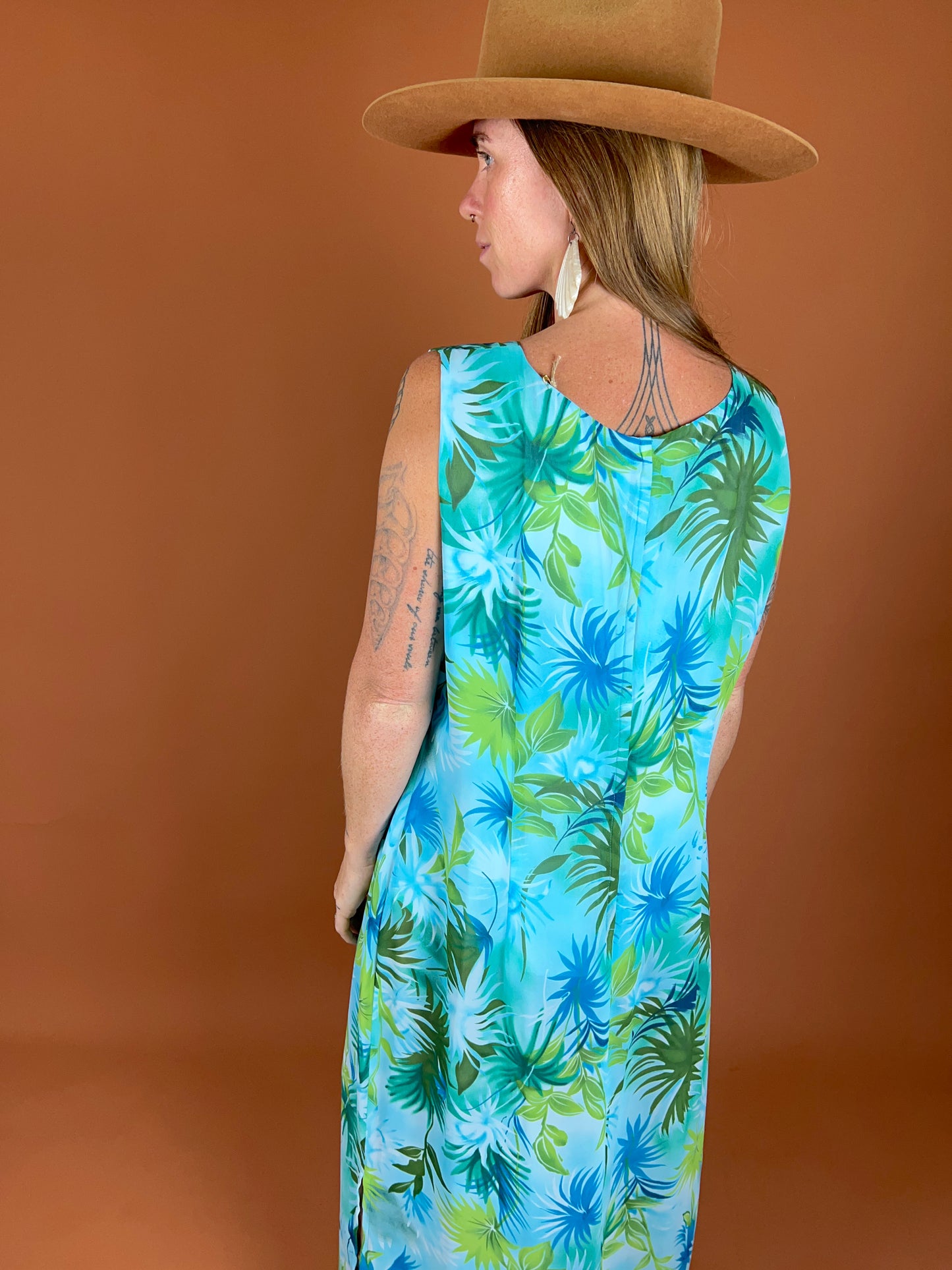 VINTAGE 90's Floral Maxi Dress 14-16