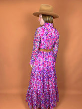 Load image into Gallery viewer, VTG 60&#39;s Handmade Prairie Floral Maxi Dress 8-10