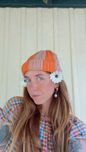 Load image into Gallery viewer, COFFEE MONEY Orange Stripe Cotton Crochet Beanie