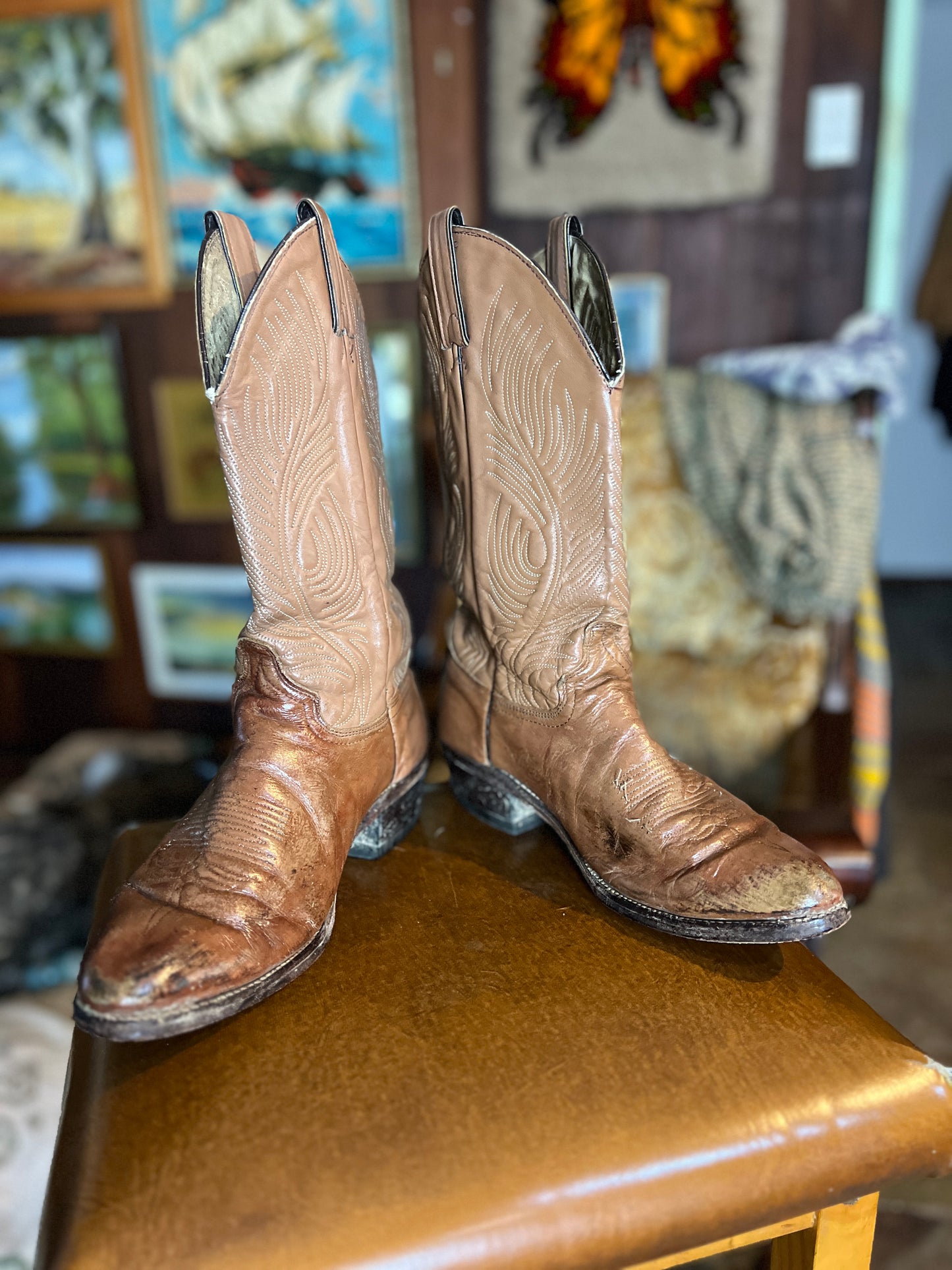 VINTAGE Cowboy Boots 8.5/39