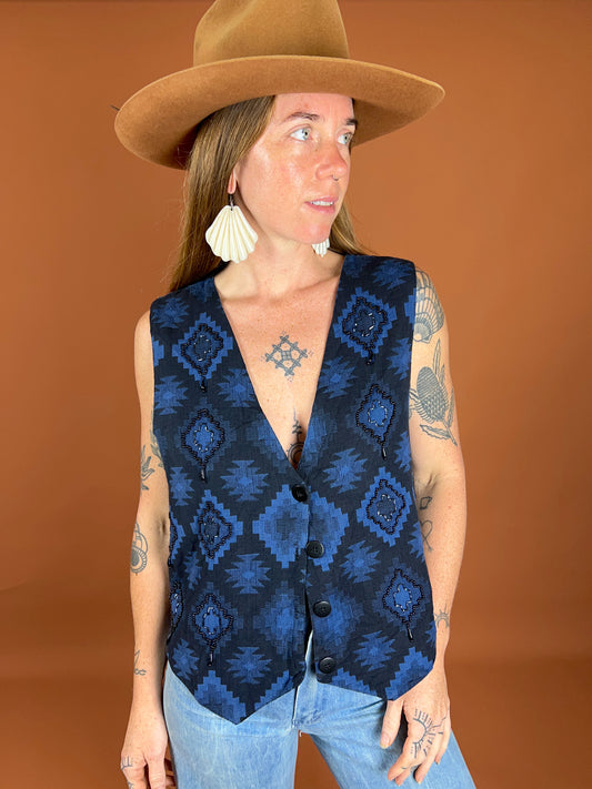 VINTAGE 70's Aztec Vest 12