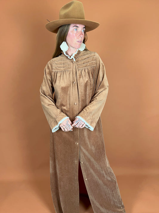 VINTAGE Velvet Maxi Dress/Robe 16