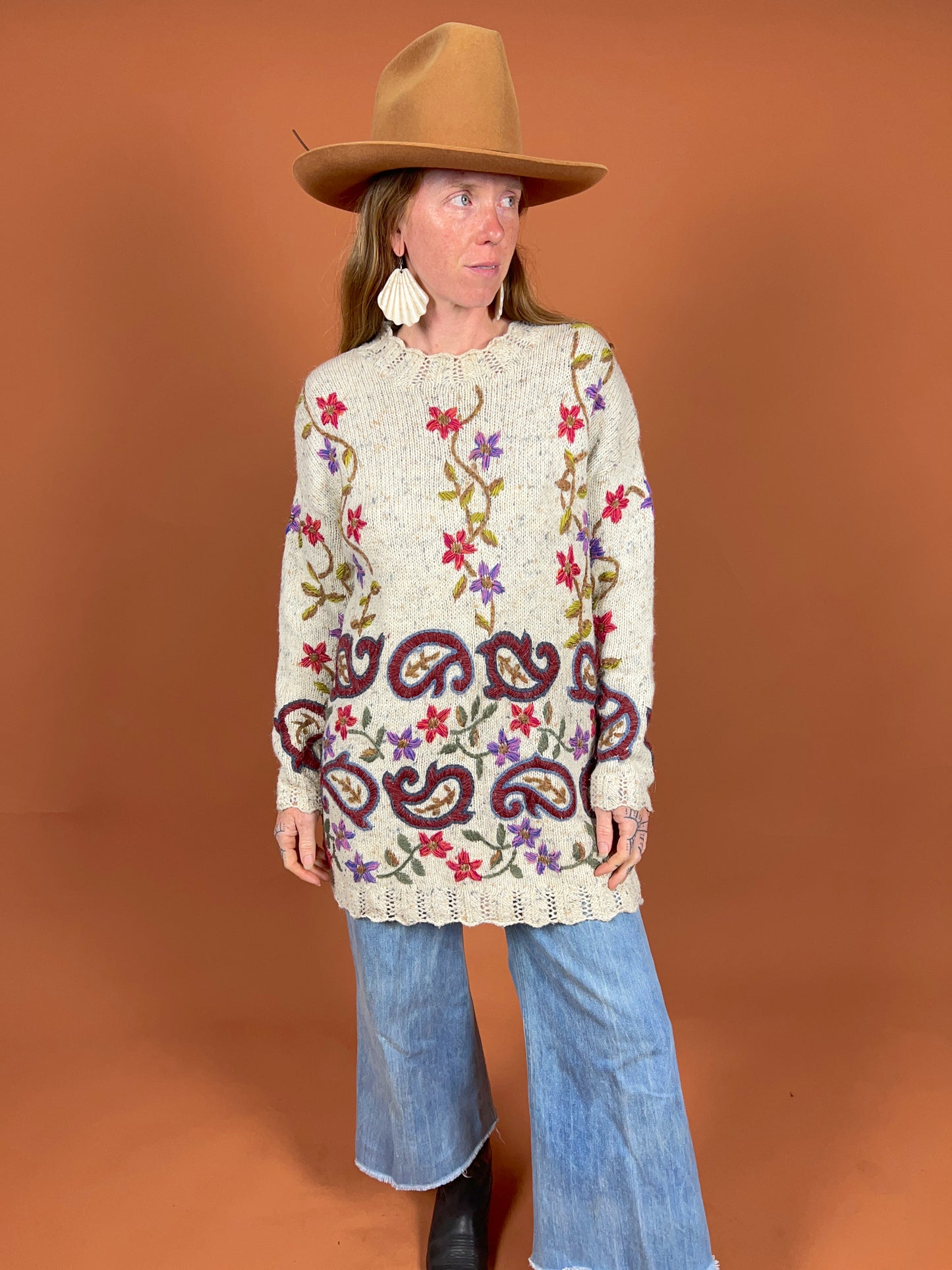 VINTAGE 90's Paisley Jumper 10-12