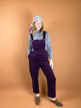 Load image into Gallery viewer, VTG 80&#39;s Plum Corduroy Overalls