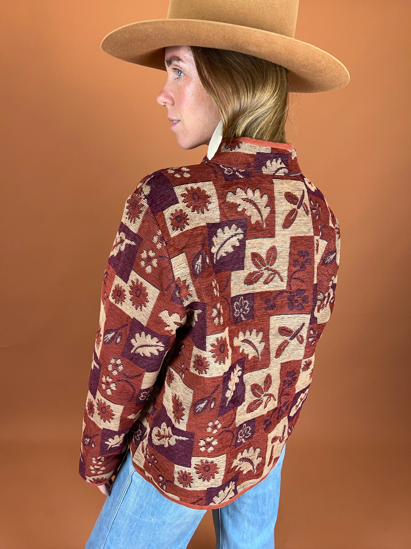 VINTAGE 80's Brocade Jacket 12-14