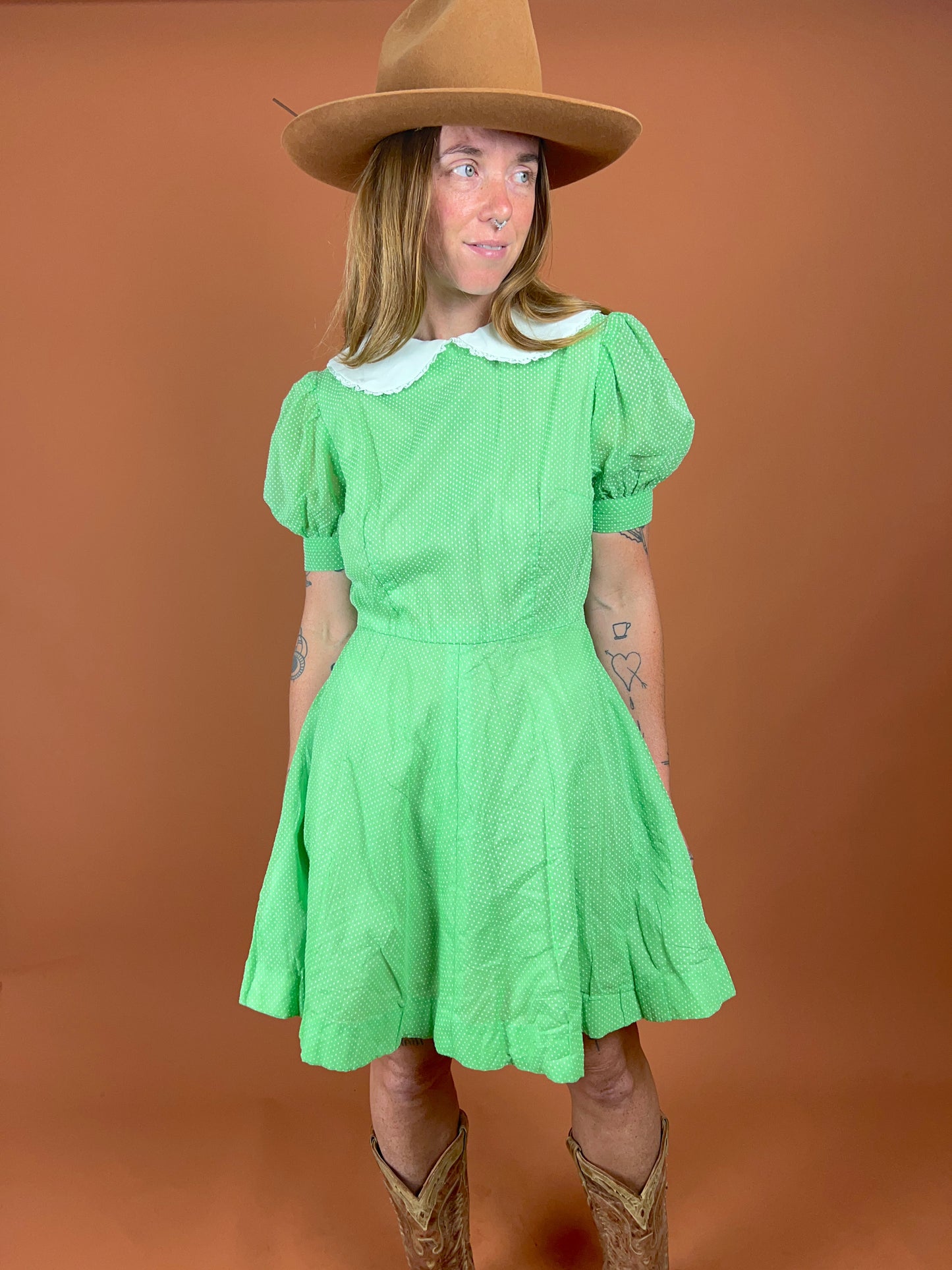 VTG 50's/60's Polka Dot Mini Dress 8