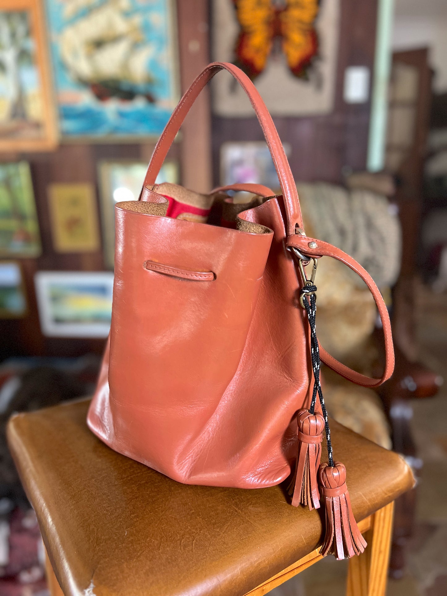 VINTAGE 90's/Y2K Celine Lefebure Bucket Bag