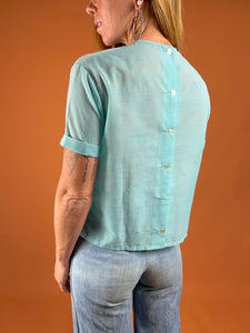 VTG 50's/60's Mini Pleat Blouse 8-10
