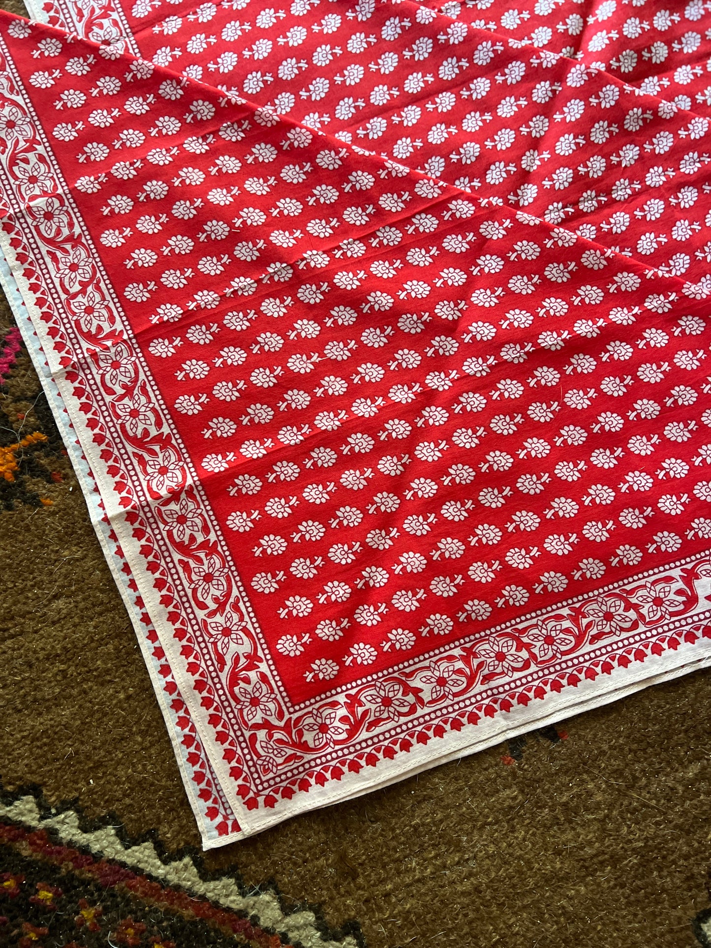 BOOTS ARE MY ROOTS Red Floral Hand Dyed Bandanas