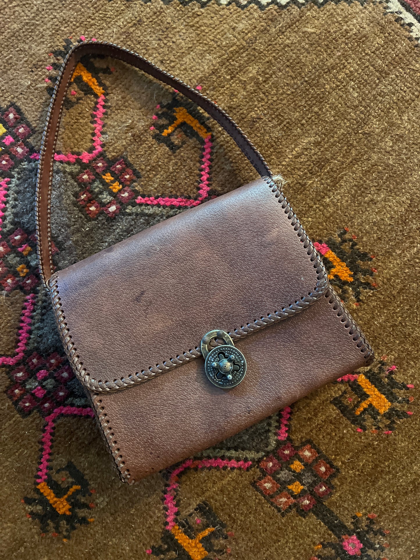 VINTAGE 70's Leather Bag