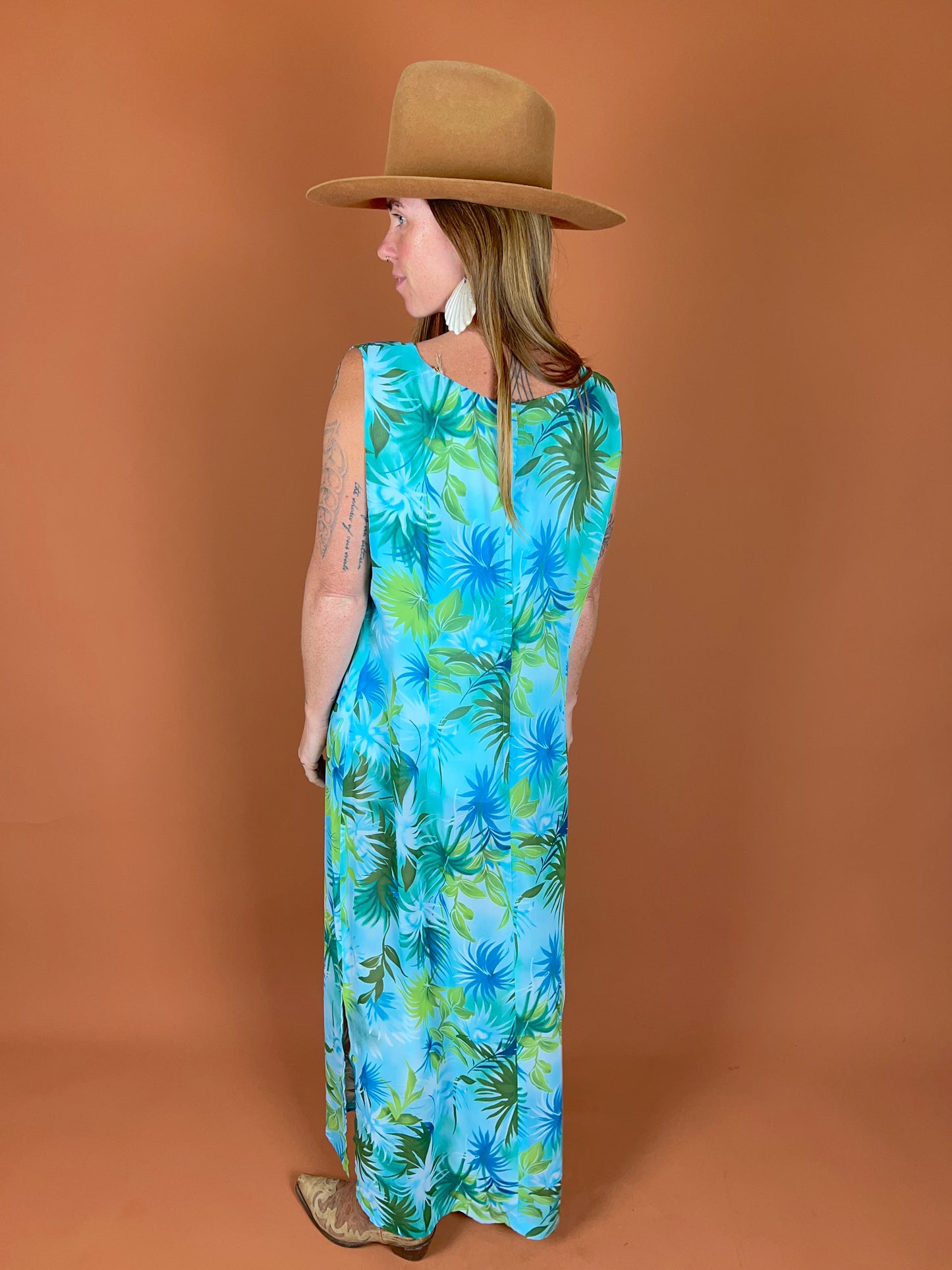 VINTAGE 90's Floral Maxi Dress 14-16