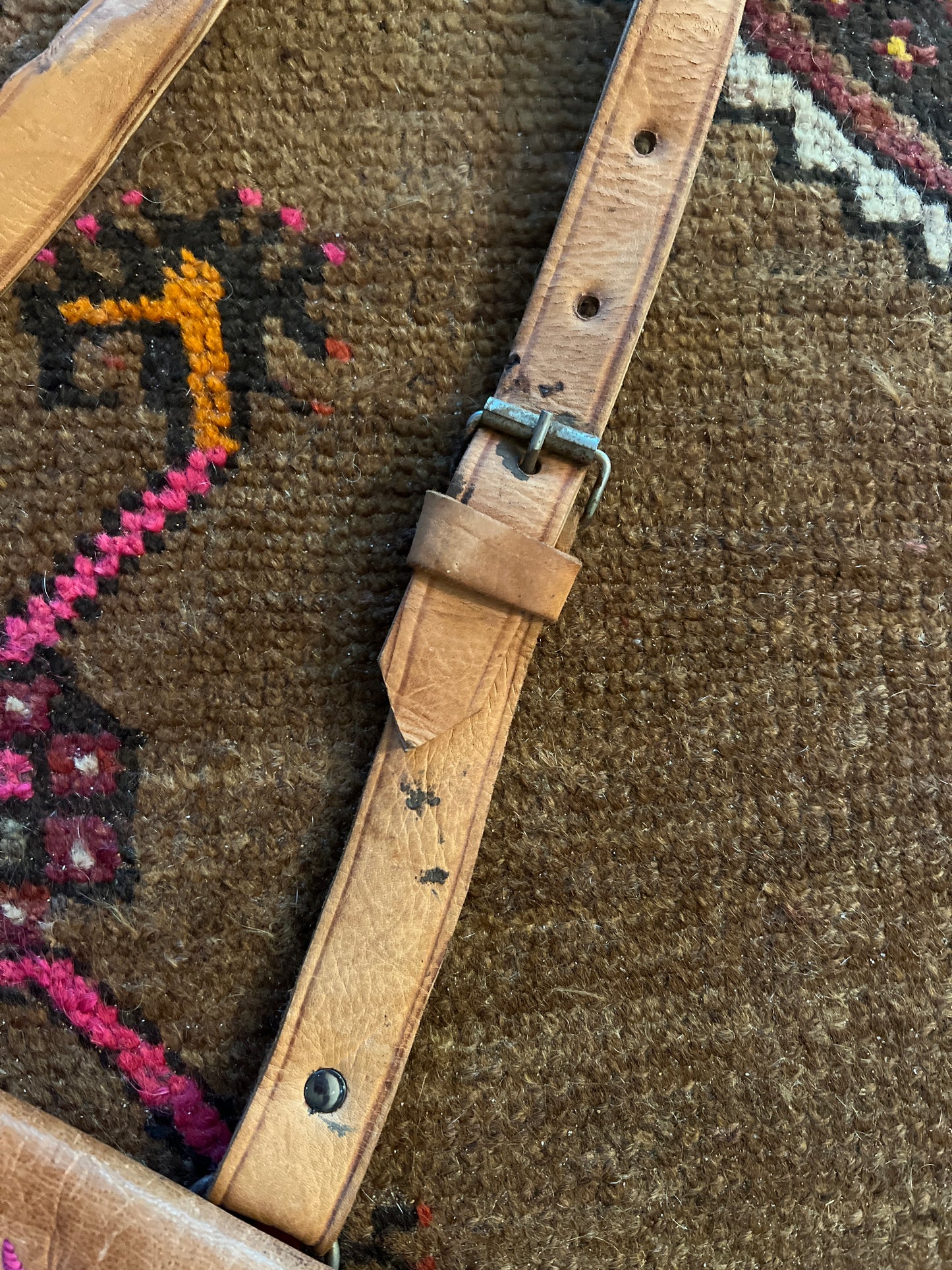 VINTAGE 80's Moroccan Leather Bag
