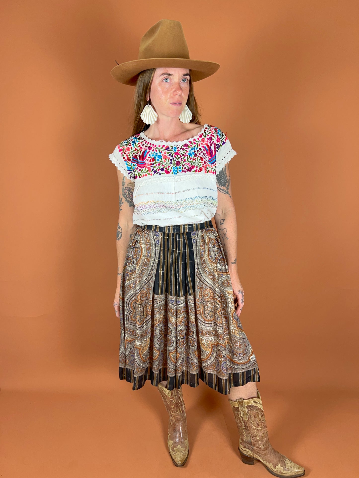 VINTAGE 70's Midi Skirt 8