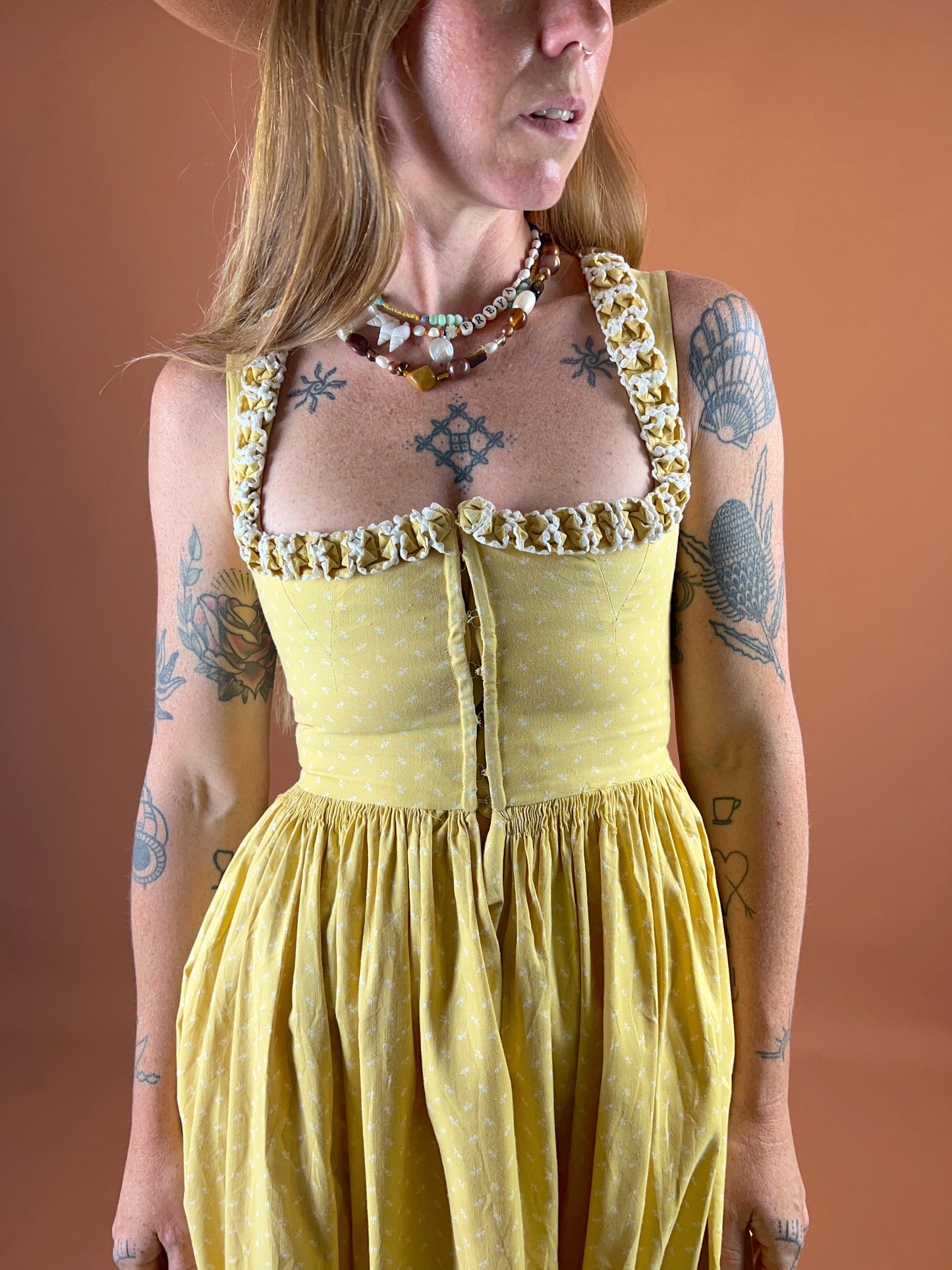 VINTAGE 50’s Austrian Cotton Floral Dress 6