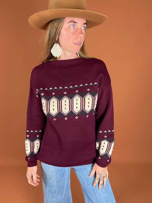 VINTAGE 70's Knit Jumper 12-14