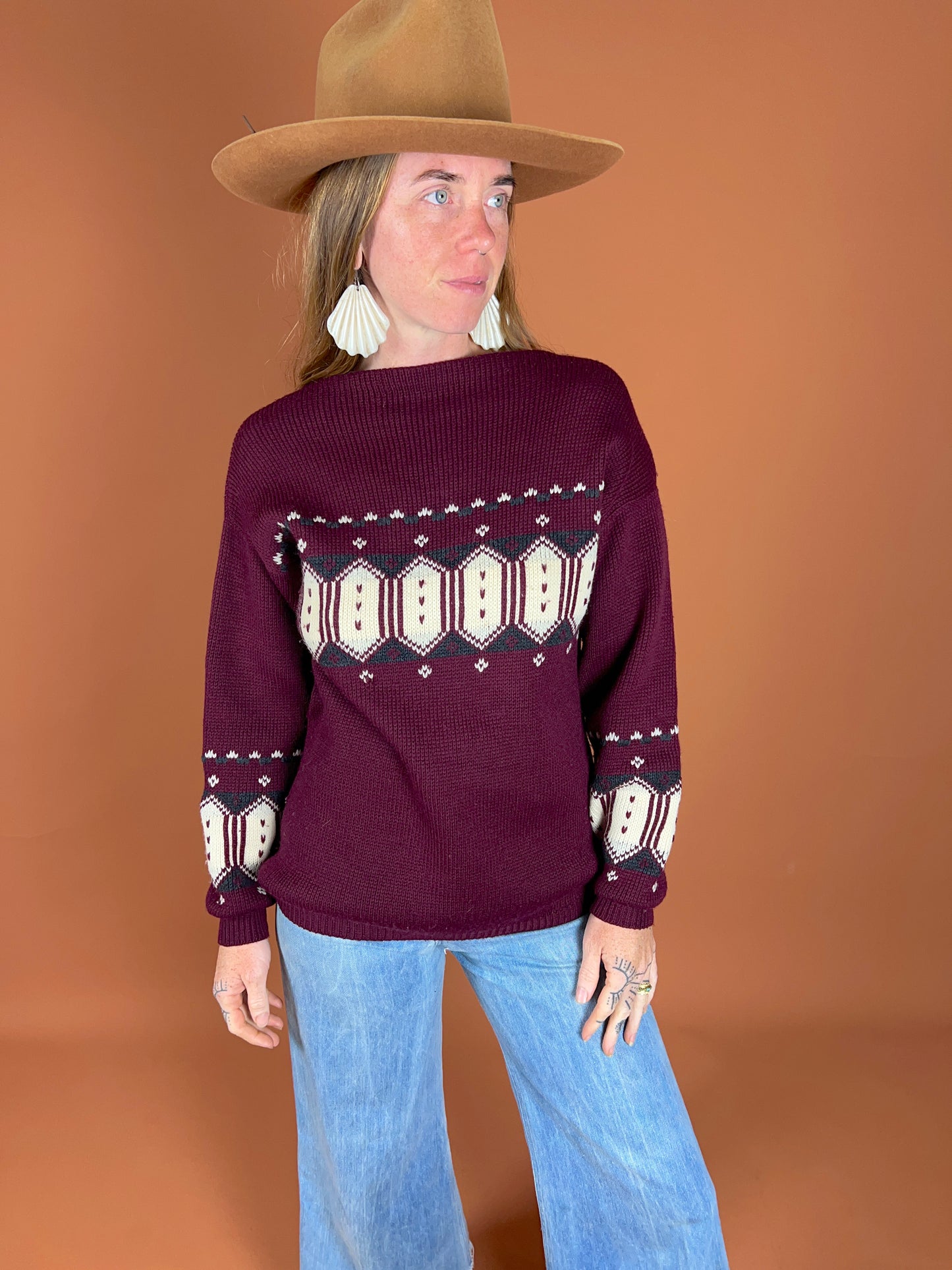 VINTAGE 70's Knit Jumper 12-14