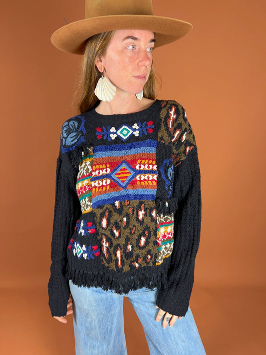VINTAGE 80's Knit Jumper 12-14