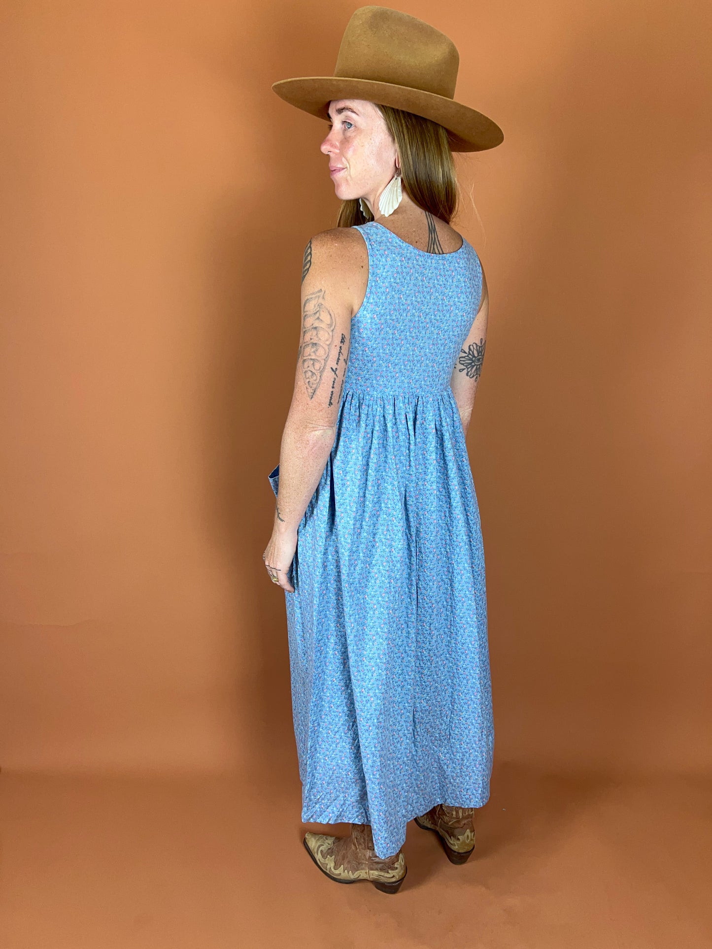 VINTAGE 70's Paisley Maxi Dress 10