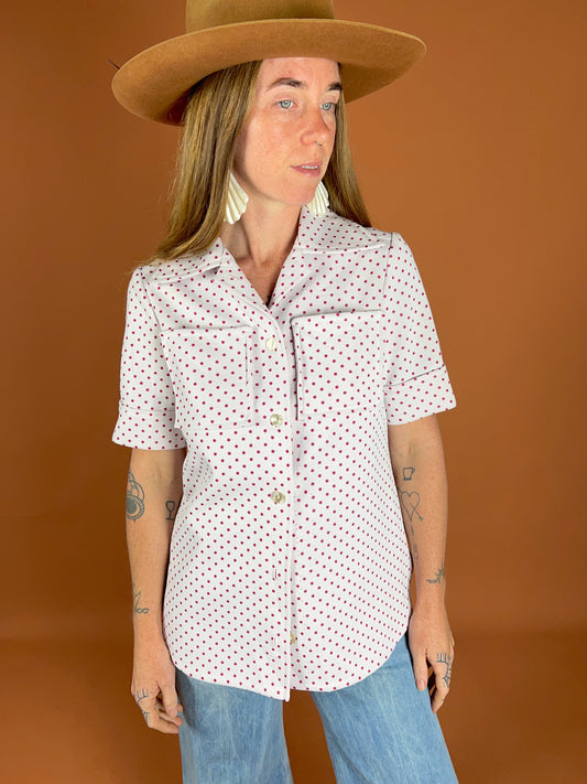 VINTAGE 70's Safari Shirt 8-10
