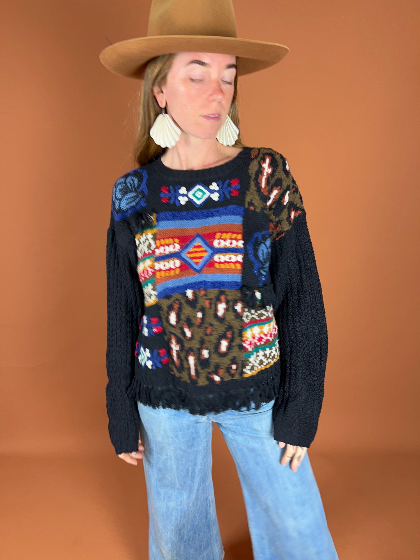 VINTAGE 80's Knit Jumper 12-14