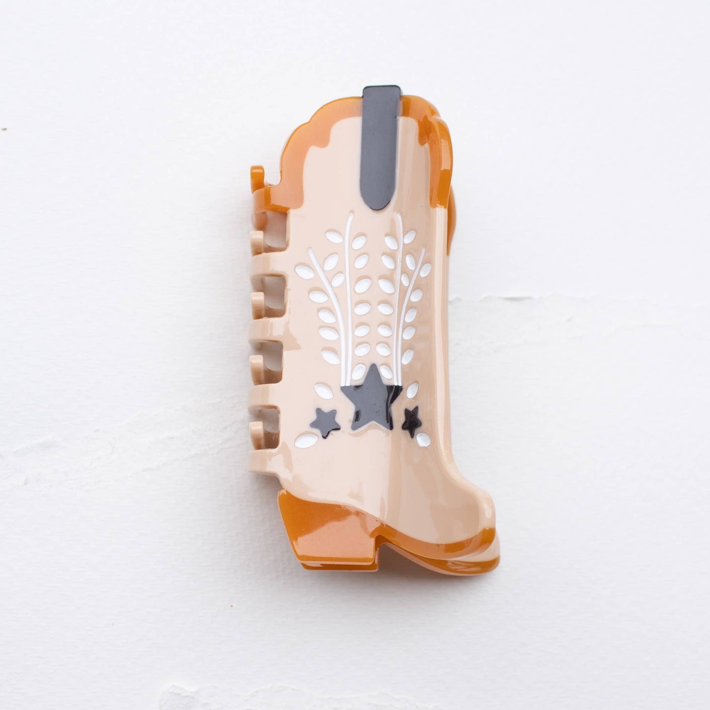 TIPOLOGY Eco Shooting Star Cowboy Boots Hair Claw Clip: Oatmeal