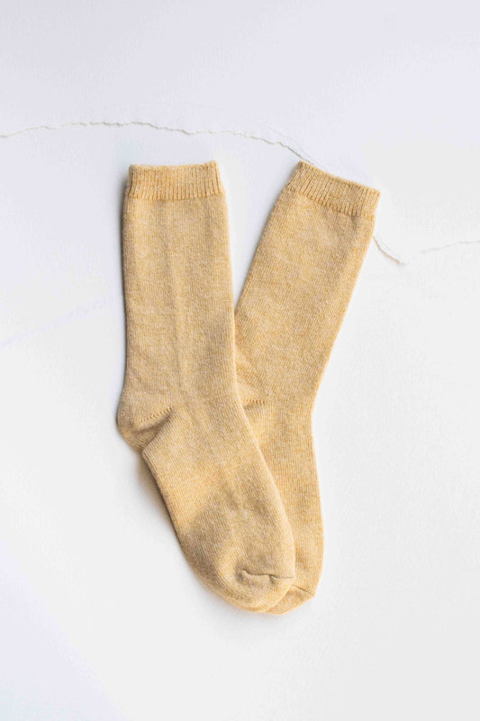 TIEPOLOGY Winter Socks: Mustard