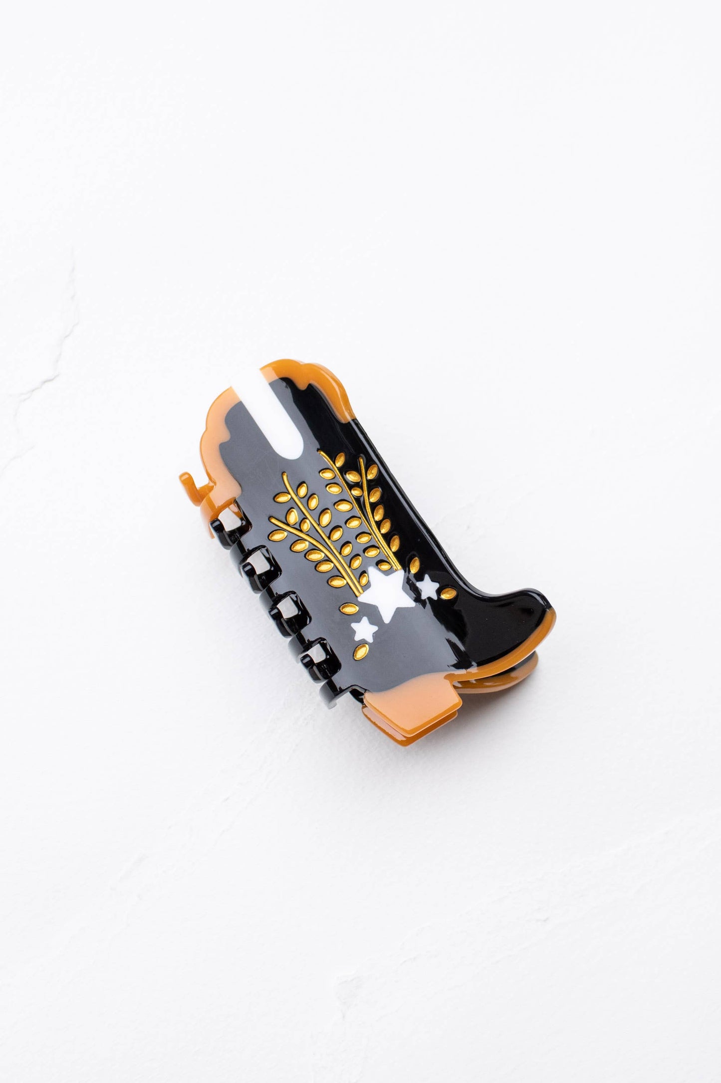TIPOLOGY Eco Shooting Star Cowboy Boots Hair Claw Clip: Black