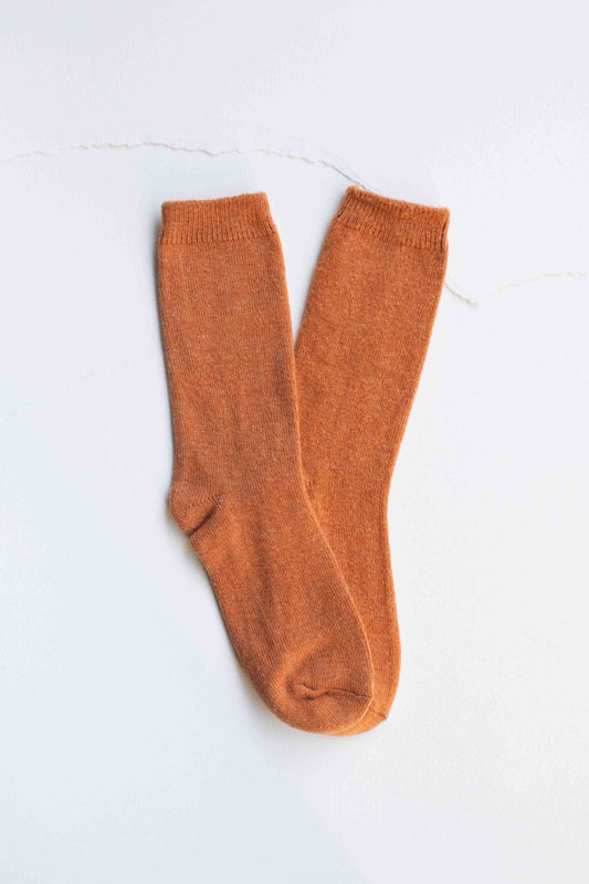 TIEPOLOGY Winter Socks: Rust Orange