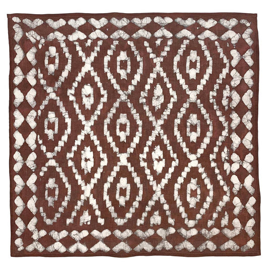 Block Printed Bandana - Chocolate Brown Batik Print